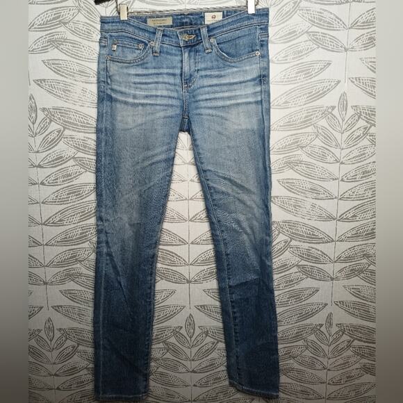 AG Jeans Stevie Ankle Slim Straight Blue Denim - Picture 5 of 5